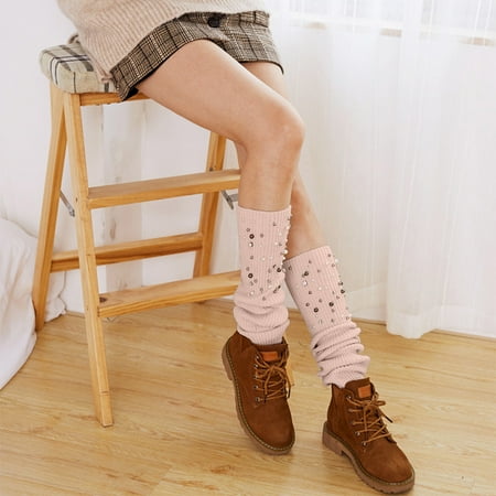 

XINKAIRUN Socks Girls Ladies Women Thigh High OVER the KNEE Socks Long Solid Stockings Warm Pink