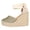 Green, variant on Women Closed Toe Wedge Sandals Strappy Espadrilles Slip on Dress Shoes High Top Summer Wedges Sandal for Summer Dressy Size 8 Black
