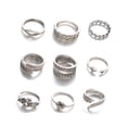 thumbnail image 5 of Boho Triangle Midi Finger Rings Jewelry Set Vintage Punk Carved, 5 of 5