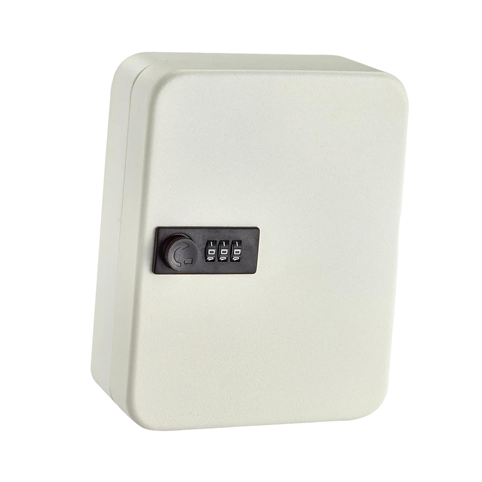 Key Cabinet with Combination Lock, Box Wall Mount with Code, Security Key Box, Key Box Key Holder Lockbox for Office Wall Cabinet White 36 hook