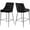Black, variant on Meridian Furniture Karina 27.5"H Velvet Counter Stool in Black (Set of 2)