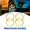 thumbnail image 2 of 4pcs Car Wheel Rim Center Cap Hub Rings Cover Replacement for Mazda 3 CX-30 Gold Tone, 2 of 6