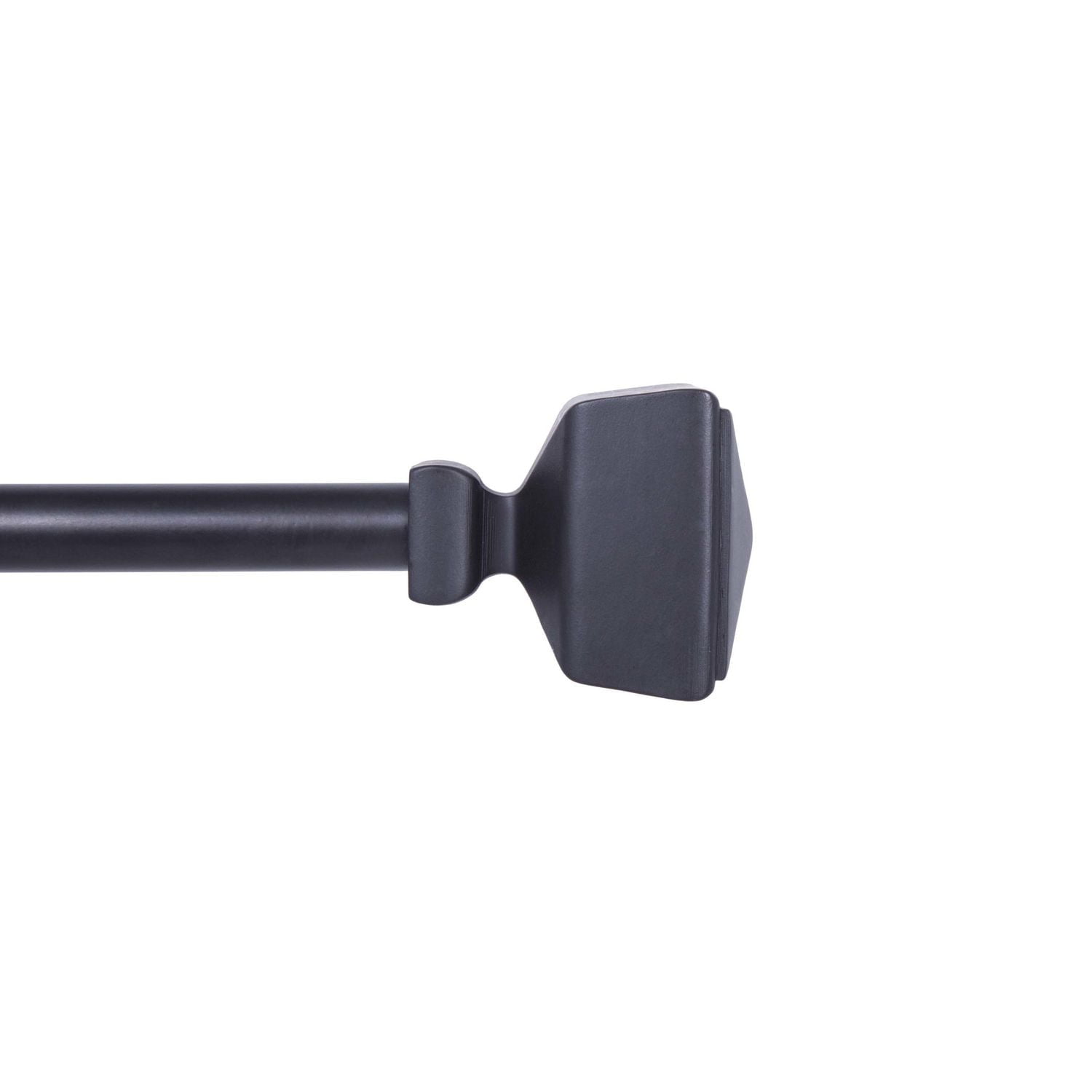 Mainstays 28-48” Dustin Adjustable Decorative Curtain Rod, 5/8” Diameter, Black