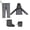 Black, variant on IFRINID Outdoor Mosquito Repellent Mesh Clothing Set-4-Piece Bug Protection Suit With Hooded Jacket, Pants, Gloves and Foot Covers for