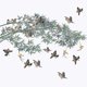thumbnail image 2 of Removable DIY Green Bamboo and Flying Birds Wall Decals Creative 3D TV Sofa Background, 2 of 4