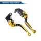 thumbnail image 5 of Palancas de freno y embrague para Yamaha YZF R1 09-14, aleación de aluminio, dorado y negro, 5 of 6