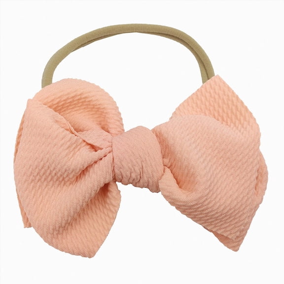 WUANDIXFA New Born Bows for Baby Girls Baby Girls Headbands Hair Bows Headband Big Bow Hair Bands for Toddler,White,One Size