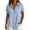 Light Blue #067, variant on Summer Tops for Women 2026 Button Down Short Sleeve Gauze Cotton Linen Shirts Women Dressy Loose Fitting Clothes, 2XL