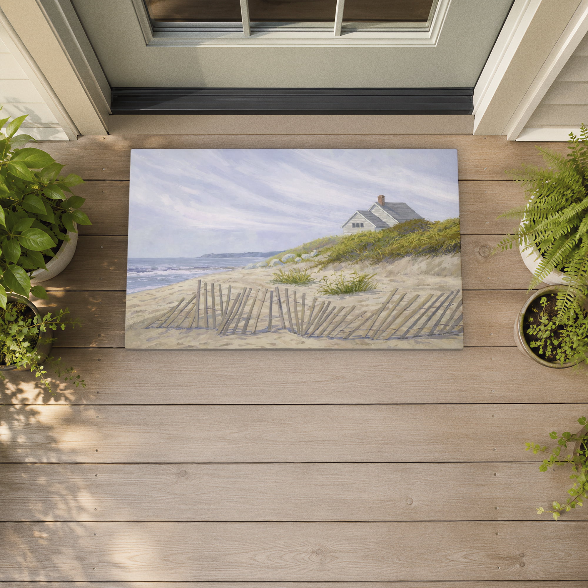 Stupell Industries Windblown Fence By Beach Printed Outdoor Door Floor Mat, design by Ziwei Li