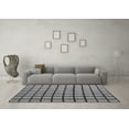 thumbnail image 3 of Ahgly Company Indoor Square Checkered Gray Modern Area Rugs, 3' Square, 3 of 4