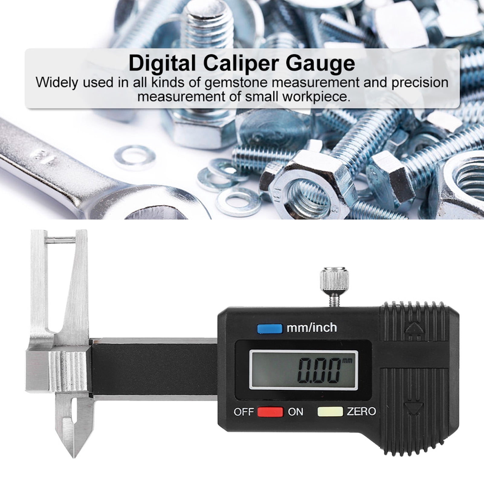 Tebru Digital Caliper Gauge, Digital Caliper Ruler, Digital Thickness Caliper, 0-25 Mm Measuring Range For Small Workpiece  Measurement