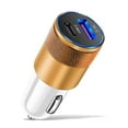 thumbnail image 2 of USB C Car Charger, Dual USB-C and USB-A Car Power Adapter PD/QC Fast Charging Cigarette Lighter for iPhone 15/14/13/12/11/Pro Max, iPad, Samsung Galaxy S24/S23/S22/S21, Google Pixel, Android, 2 of 2