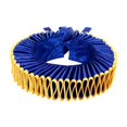 thumbnail image 2 of Volante de cuello de payaso isabelino desmontable para accesorios de fotografía, festivales y festividades. Oro azul, 2 of 8
