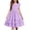 Purple, variant on Arshiner Girls Dress Casual Boho Ruffle Sleeve Yellow A Line Flowy Summer Sundress with Pockets
