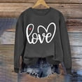 thumbnail image 1 of Meichang Chandail en Molleton de la Saint-Valentin pour Femmes, Col Rond, Graphique Cœur d'Amour, Coupe Ample, Manches Longues, Mignon, 1 of 4