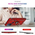 thumbnail image 3 of LeYi for Motorola Moto G Play 2023 Case, Magnetic Car Mount Ring Holder Stand Cover, Red, 3 of 8