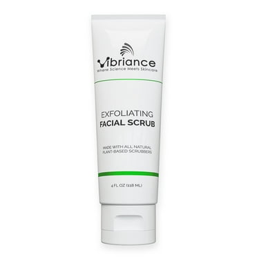 Vibriance Ultra-Gentle Exfoliating Facial Scrub and Cleanser, Unclogs Pores and Renews Skin | Sulfate-free, Paraben-free | 4 fl oz (118 ml)