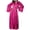 Hot Pink, variant on WREESH Womens Silk Robes Comfortable And Versatile Lace Stitching Oversized Pajamas Pajama Skirt With Belt Hot Pink
