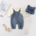thumbnail image 6 of Zwiiyzr 2025 Infant Baby Girl Boy One Piece Outfit Solid Romper Long Sleeve Onesie Cotton Jumpsuit With Hat Outfits Baby Clothes White, 6 of 7