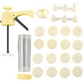 thumbnail image 3 of Spritz Cookie Press Gun Kit: Cookie Press Set/Icing Gun Kit with 16 Discs and 6 Icing Tips, Cookie Baking Tool Cake Decorating Gun, Cookie Press Gun for Baking, Frosting, Decorating (Yellow), 3 of 10