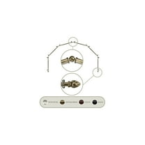 6-Sided Bay Window Curtain Rod - Brass Corner Drapery Rod Set