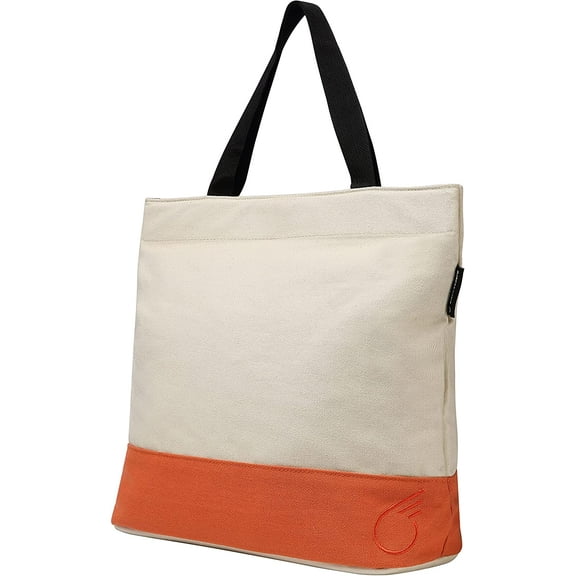 sixthreezero Bicycle Pannier Bag Rear Rack Trunk with Waterproof, Frame Mount, Carrying Handle, Cream and Orange