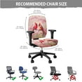 thumbnail image 5 of FKELYI Cherry Floral Cardinal Bird Print 4 Pcs Set Office Chair Slipcover Anti-Dust Swivel Boss Chair Protector Covers Soft Breathable Armchair Cover for Home Office Decoration, 5 of 7