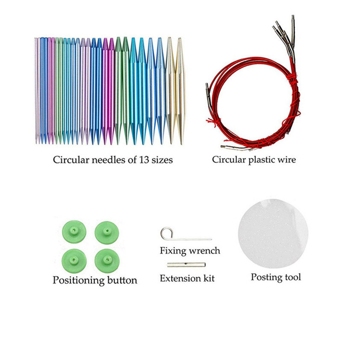 Circular Needle Set Aluminum Oxide Removable and Interchangeable Circular Needle DIY Knitting Tool Sweater Needle Set