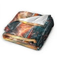 thumbnail image 6 of Super Soft Anti-Pilling Flannel Bed Blankets, Magma Photo Cozy Fluffy Warm All Seasons Throw Blanket for Sofa Bedding, 60"x50", 6 of 8