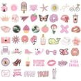 thumbnail image 2 of Wrapables Waterproof Vinyl Stickers for Water Bottles, Laptop, Phones, Skateboards, Decals for Teens, 100pcs, Groovy Pink & Yellow, 2 of 9