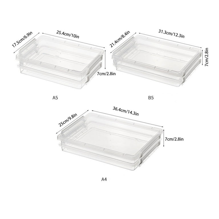 Ularma Easter Crafts for Toddlers Craft Organizers And Storage Tote 2 PCS Storage With Latching Lids Clear File Portable Storage Containers For Organizing A4 Paper Document Scrapbook Walmart