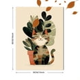 thumbnail image 3 of Cute Cat Plant Illustration Canvas Print, Suitable for Living Room, Bedroom, Office, Nursery, Hallway, Kitchen, 3 of 8