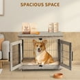 thumbnail image 3 of UBesGoo 31in Dog Crate Furniture, Wooden End Table with Double Doors, Decorative Pet Cage for Indoor Use, 3 of 8