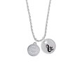 thumbnail image 2 of Delight Jewelry Stainless Steel Disc Class of 2023 Silvertone Script Initial Disc - & - Charm Necklace, 20"+3", 2 of 4