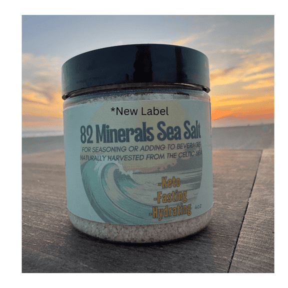 82 Minerals French Grey Sea Salt | Premium Hand-Harvested Sel Gris | 4 oz Fine Mineral & Electrolyte Finishing Salt