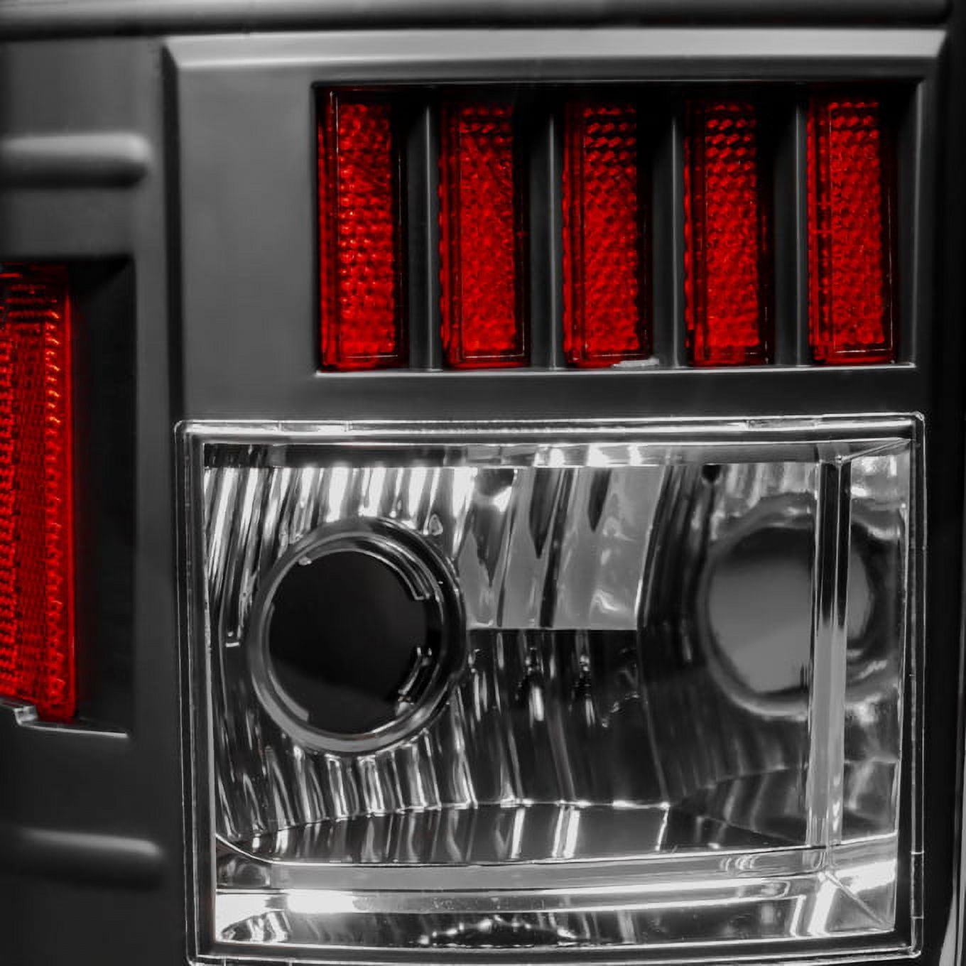 AKKON - For 2000-2006 Suburban Tahoe Yukon XL Denali Liftgate Model Style G2 Black C-Sty LED Tail Lights Brake Lamps Pair