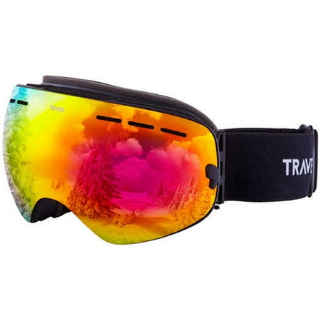 Traverse Virgata Ski, Snowboard, and Snowmobile Goggles, Obsidian with Phoenix REVO Red Lens