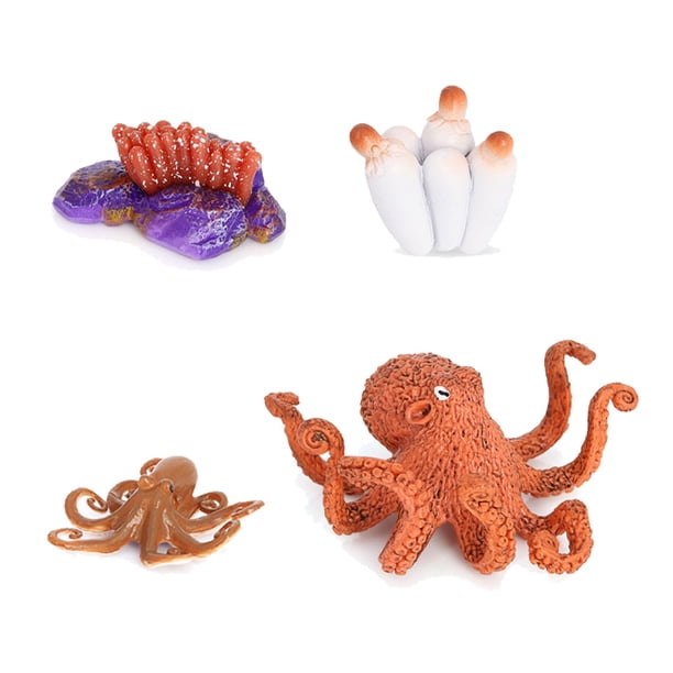 Vogacara 1 Juego de modelo de gusano de pala, Material plástico Premium, figuritas de insectos significativas, modelos de crecimiento educativo temprano Juguetes Educativos pulpo tipo 1 NO8 Vogacara FN010083-07