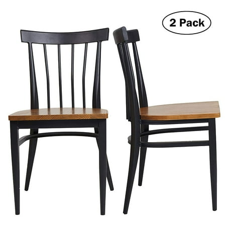 KARMAS PRODUCT Set of 2 Dining Side Chairs - Natural Wood ...
