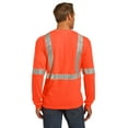 thumbnail image 2 of CornerStone ANSI 107 Class 2 Long Sleeve Safety T Shirt-XS (Safety Orange/ Reflective), 2 of 6