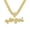 Gold-18inch, variant on Hip Hop Cuban Chains English letter Angel Pendant Necklace With 13mm Miami Cuban Chain Iced Out Bling HipHop Necklaces Fashion Jewelry