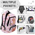 thumbnail image 5 of Aplkyhs Strawberry Capybara Kids School Backpack Set 4 Pieces with Lunch Bag Pencil Case and Water Bottle Holder Large Capacity Bookbag for Girls Boys, 5 of 7
