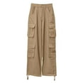 thumbnail image 5 of Kcolen Womens Cargo Pants Plus Size Pocket Casual Baggy Stretchy Trousers with Pockets Regular Fit Women's Trendy Wide Leg Trousers with Pockets, 5 of 9