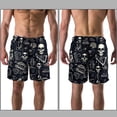 thumbnail image 3 of luoweisi Men's Beach Shorts Quick Dry Swim Trunks with Mesh Lining Skull XL, 3 of 5