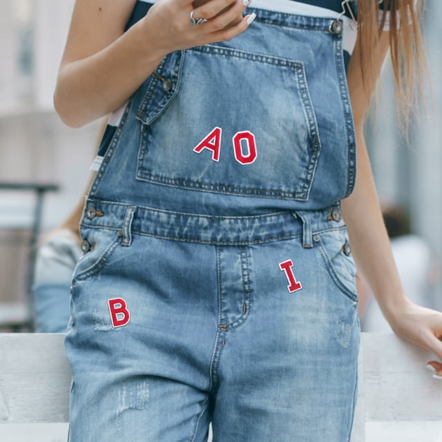 OFFIGAM 72Ud Parches De Letras Rojas Bordadas Para Ropa Mochilas Y Sombreros Personalizados