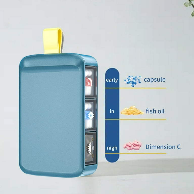 SUNFICON Daily Pill Box Organizer Container Portable Travel