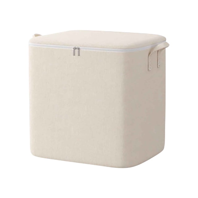 Xihbxyly Bolsa de Almacenamiento de Gran Capacidad, Cierre de Cremallera, Asa de Algodón y Lino, Diseño Plegable, Organizador de Ropa a Prueba de Polvo, Almacenamiento de Colchas para Dormitorio, Aho