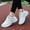 White, variant on WILLBEST Womens Sneakers Womens Shoes Women''s Shoes Women Sneakers Fashionable New Pattern Solid Color Couple Style Flat Bottom Thick Sole Lightweight Comfortable Casual Shoes