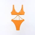 thumbnail image 5 of HAPIMO One Piece Monokini High Cut Swimsuit Bathing Suit Beachwear Cutout Swimwear Tropical Hawaii Hot Spring Beach Dress Yellow M, 5 of 9