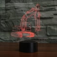 thumbnail image 4 of Abstractive 3D Optical Illusion Excavator Colorful Lighting Effect Touch Switch USB Powered LED Decoration Night Light Desk Lamp for Holiday Birthday Gift, 4 of 7